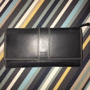 Black Coach Leather Wallet